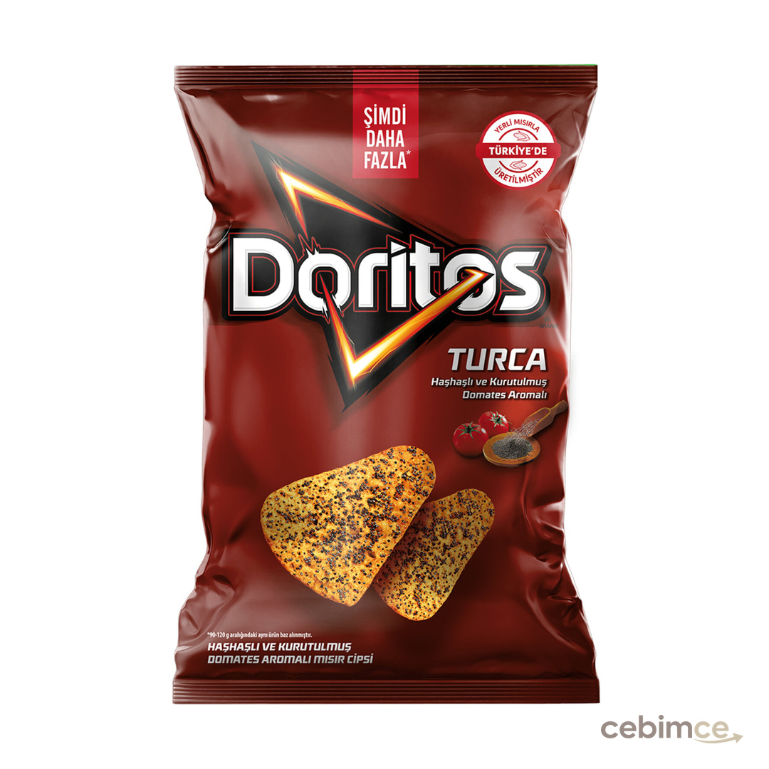 Doritos Haşhaşlı ve Domatesli Mısır Cipsi Süper Boy 130 G