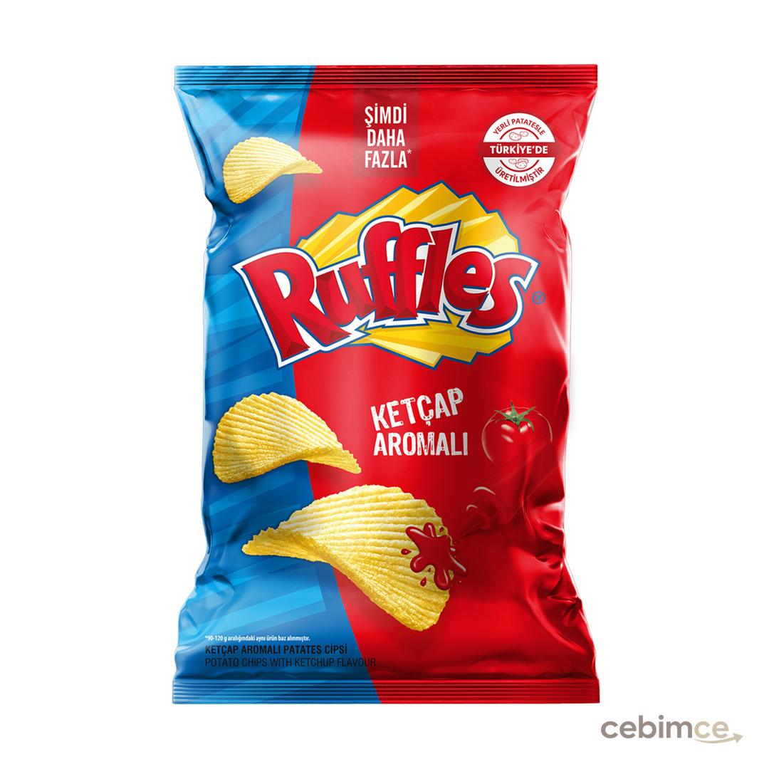 Ruffles Ketçap Aromalı Patates Cipsi Süper Boy 125 G