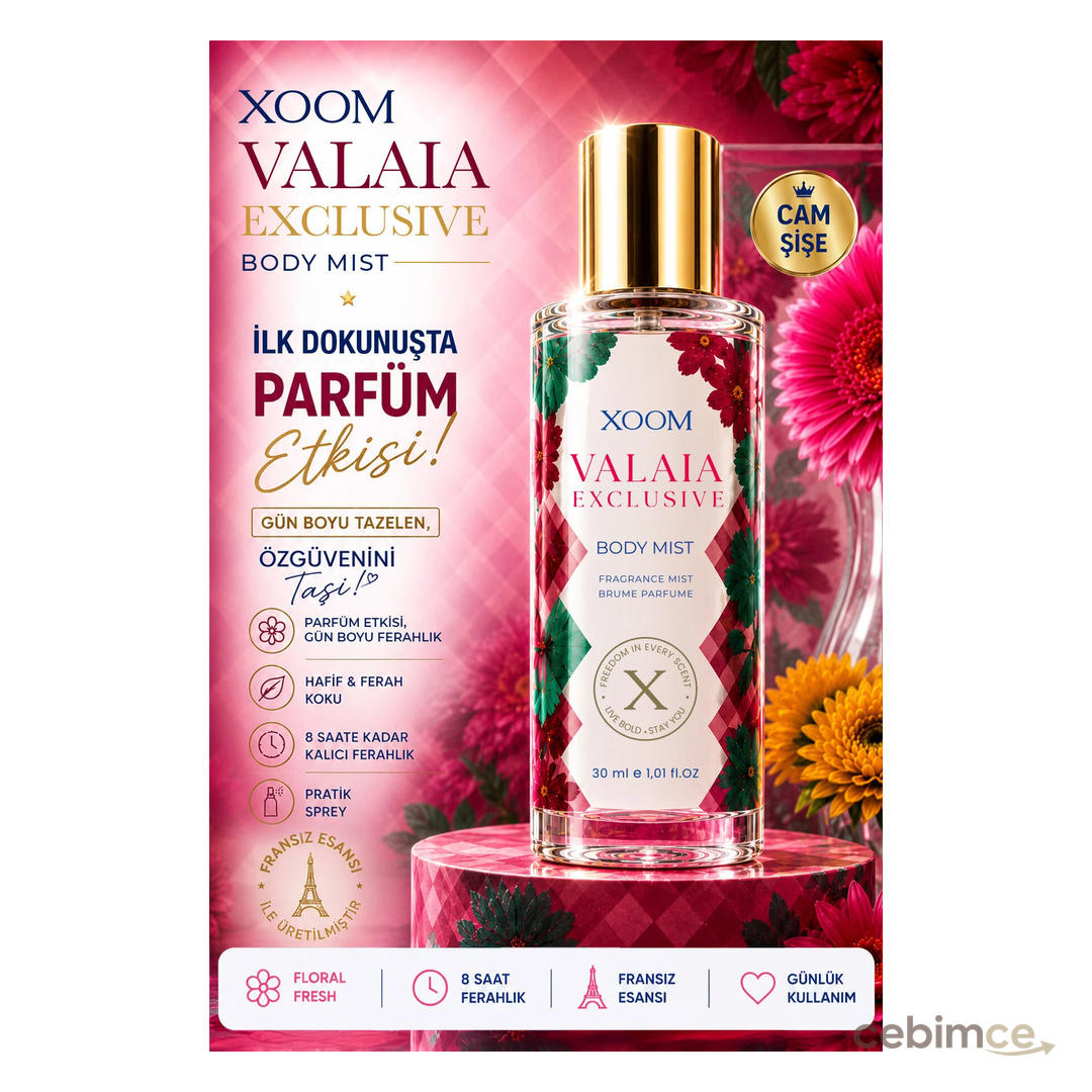 XOOM Valaia Exclusive Body Mist 30 ML - Gün Boyu Tazelik