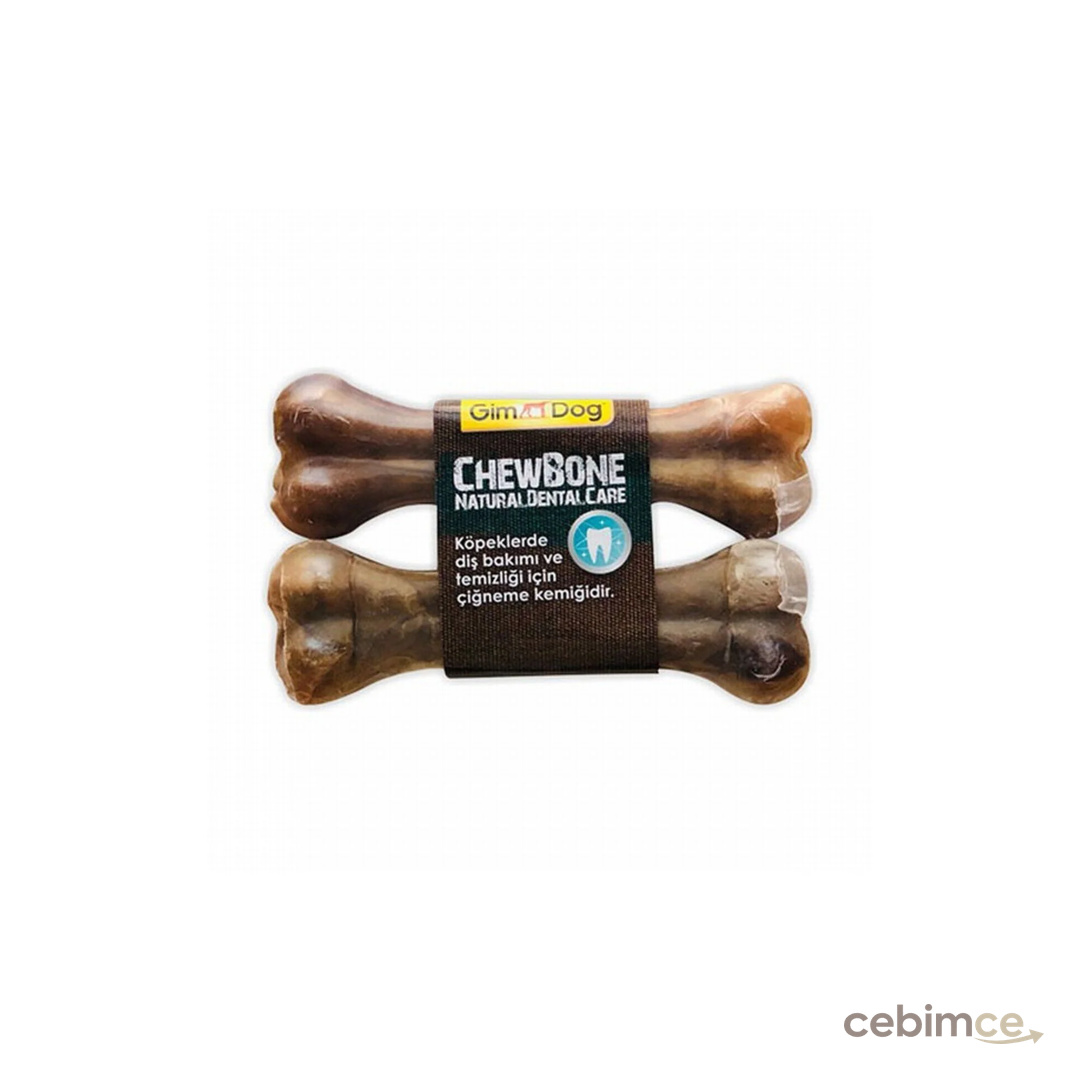 Gimdog Mordimi Natürel Press Kemik Köpek Ödülü 2'li 14 Cm