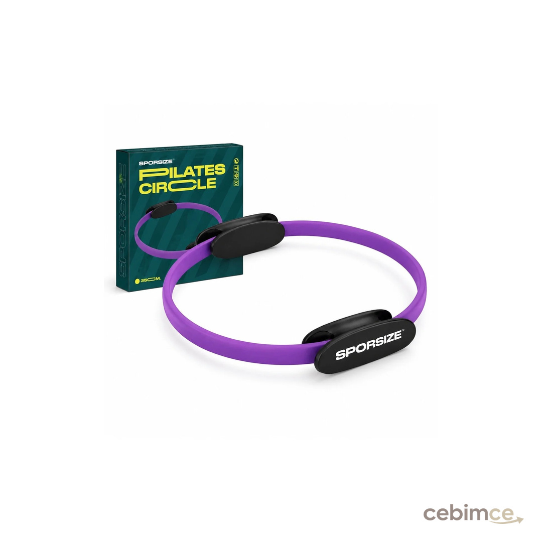 Sporsize Pilates Çemberi 35 cm Direnç Halkası, İç Bacak Kalça Kol Göğüs ve Core Egzersiz Aleti