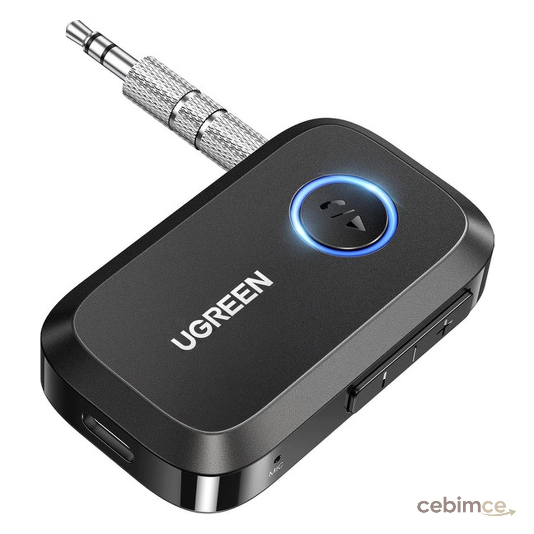 Ugreen 3.5mm Aux Araç Için Bluetooth 5.3 Ses Aktarım Adaptörü