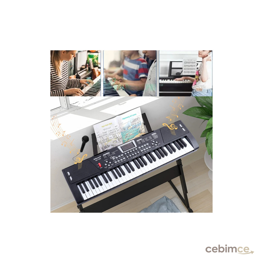 MultiZone 61 Tuşlu Elektronik Işıklı Dijital Çocuk Piyanosu Mikrofonlu Başlangıç Için Keyboard Demolu