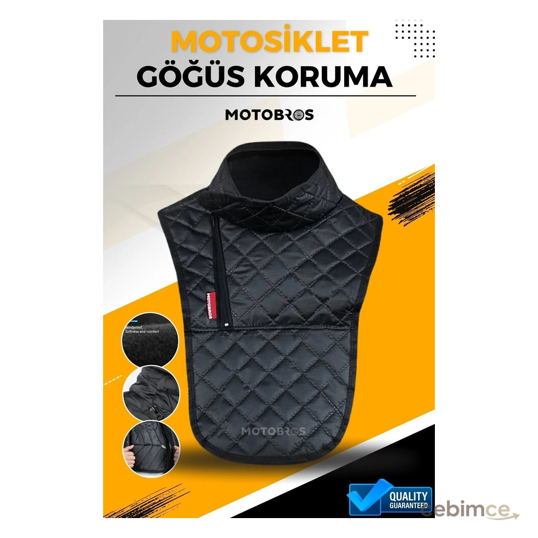 Motobros Motosiklet Koruyucu Motorcu Göğüs Koruyucu - Boyun Koruyucu Su Ve Rüzgar Geçirmez.