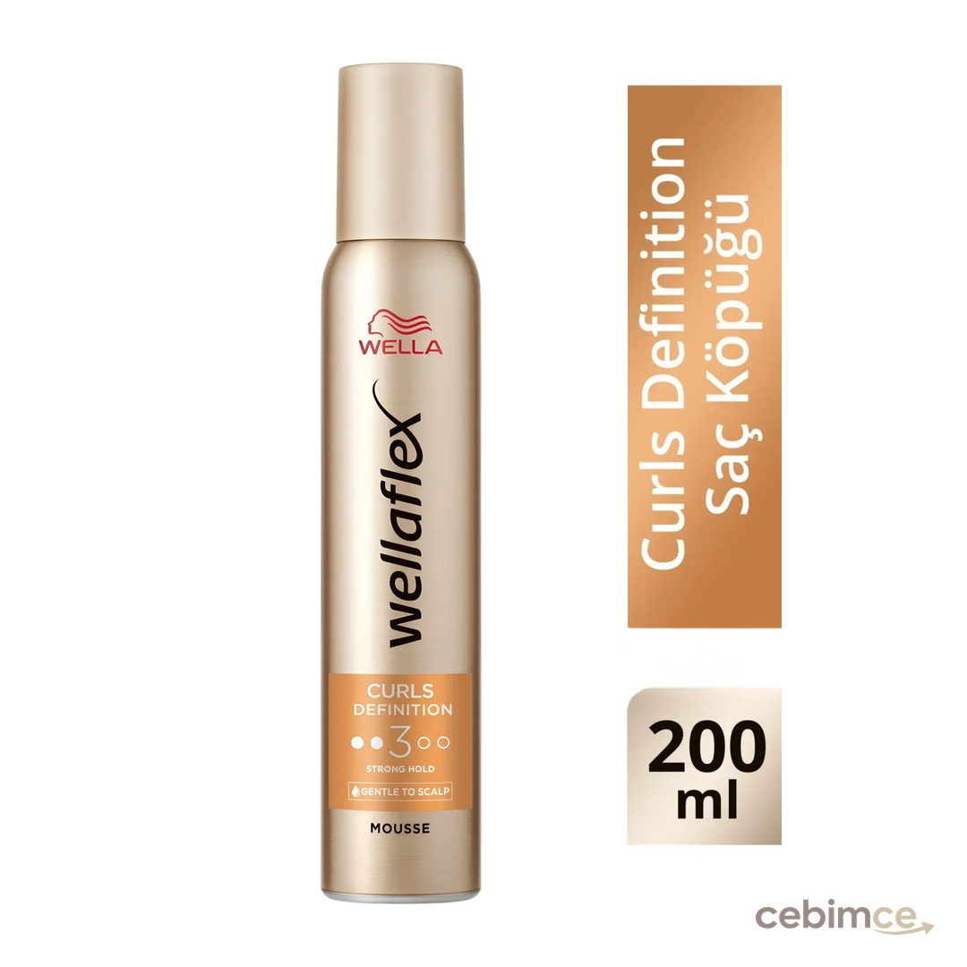 Wella Wellaflex Curls Definition Bukle Belirginleştirici Güçlü Tutuş Saç Köpüğü Strong Hold 200 ML
