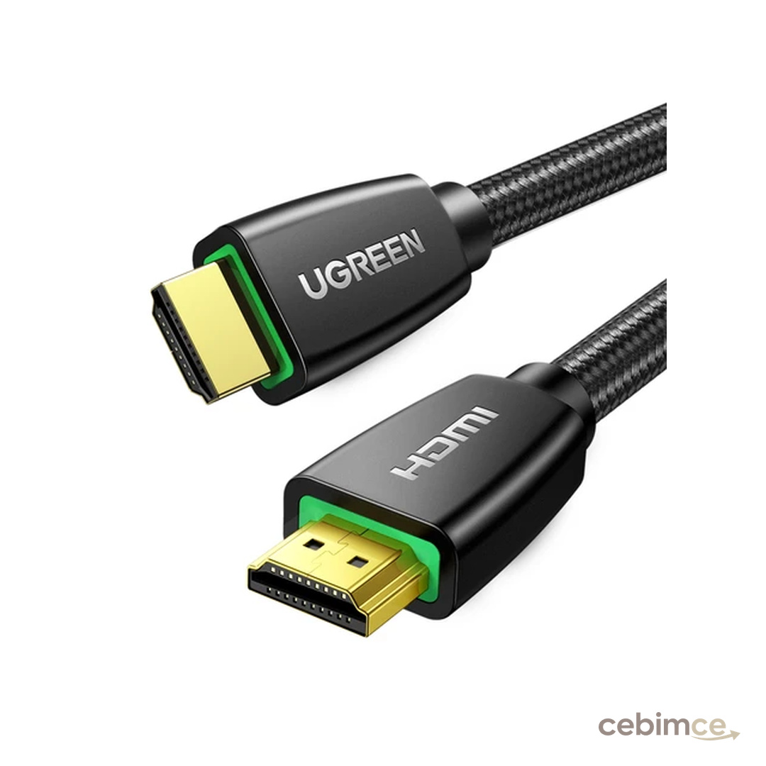 UGREEN Örgülü 4K 18 Gb/s HDMI 2.0 Kablo Siyah, 2 Metre, 40410