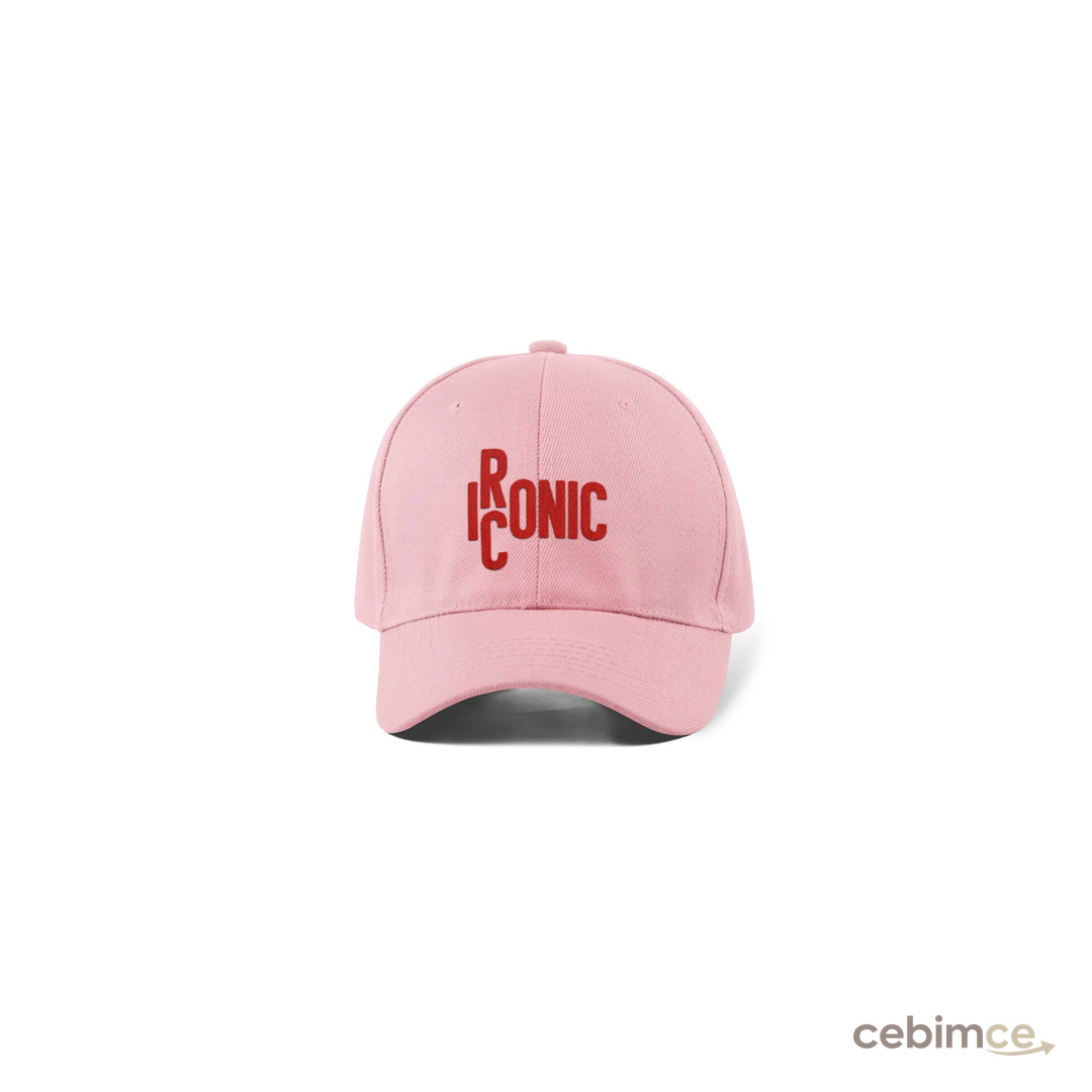 QUATEX Iconic Nakışlı Şapka – Pembe %100 Pamuk Gabardin Unisex Model