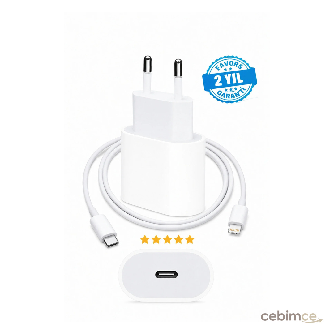 Favors Iphone Tüm Serilerle Uyumlu Hızlı Şarj Aleti Kablo Adaptör Set Iphone 11 / 12 / 13 / Pro / Pro Max