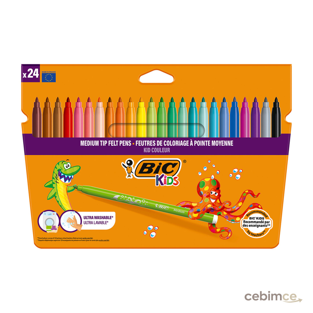 Bic Kid Couleur Keçeli Boya Kalemi 24'lü