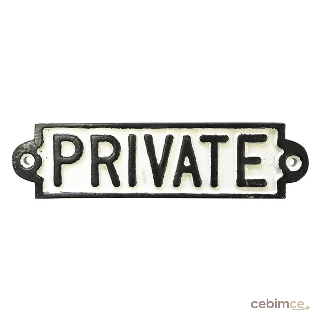 Rolson Kreatif Kraft 83516 'private' Cast Sign