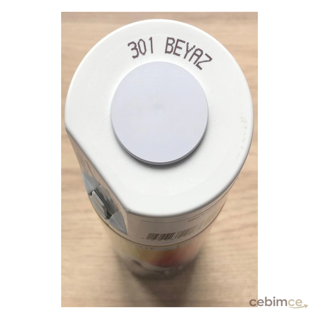 Genel Markalar Beyaz 301 Alüminyum-ahşap-plastik-demir-metal-sprey Boyama 400 ml
