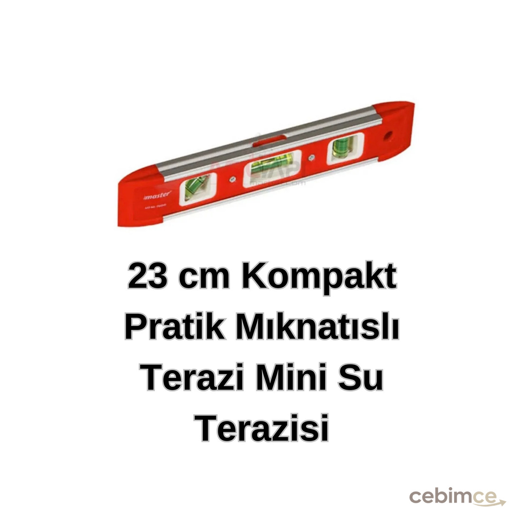 KL HOME 23cm Kompakt Pratik Mıknatıslı Terazi Mini Su Terazisi