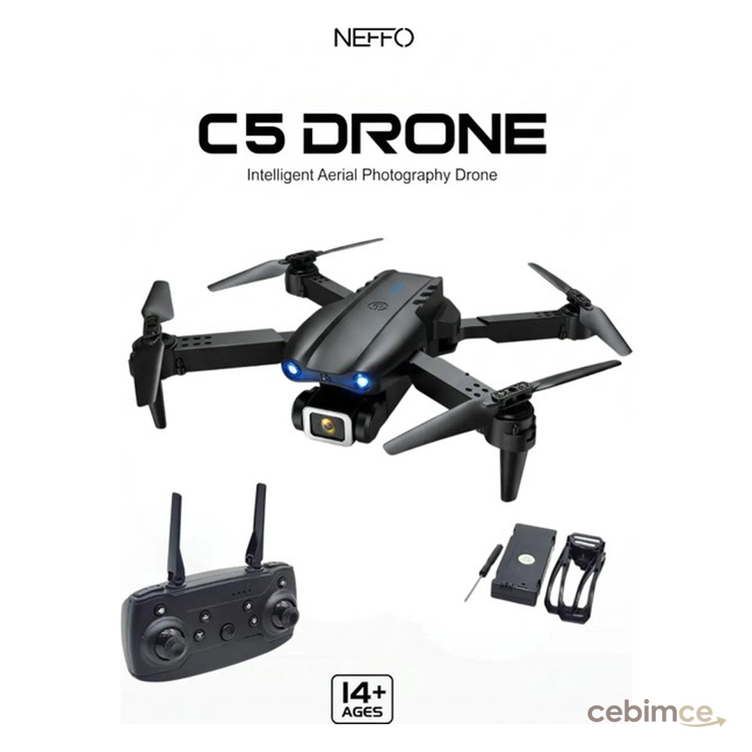 Neffo C5 Taşınabilir Katlanabilir Uzaktan Kumandalı Drone Kamera