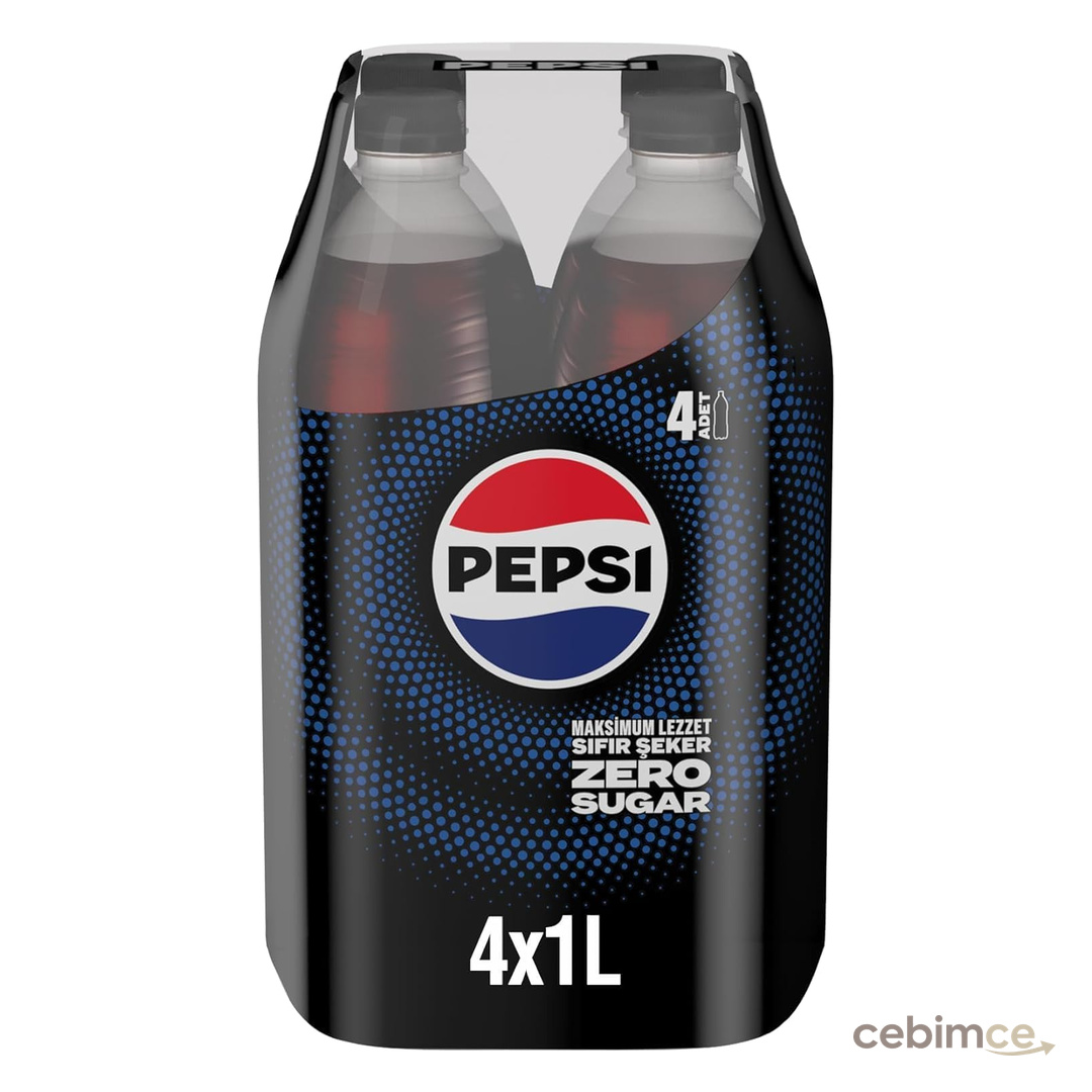 Pepsi Zero Sugar Kola Pet 4 x 1 L