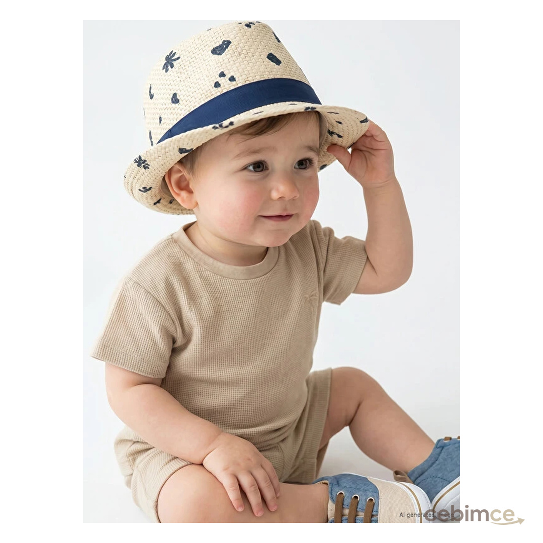 LCW baby Erkek Bebek Hasır Fötr Şapka