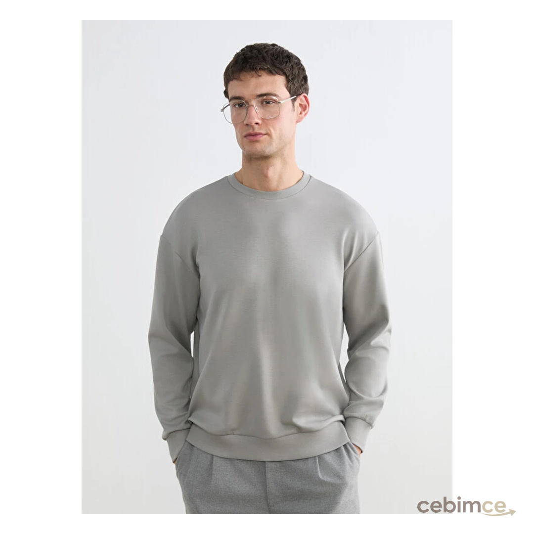 LCW Vision Bisiklet Yaka Erkek Sweatshirt