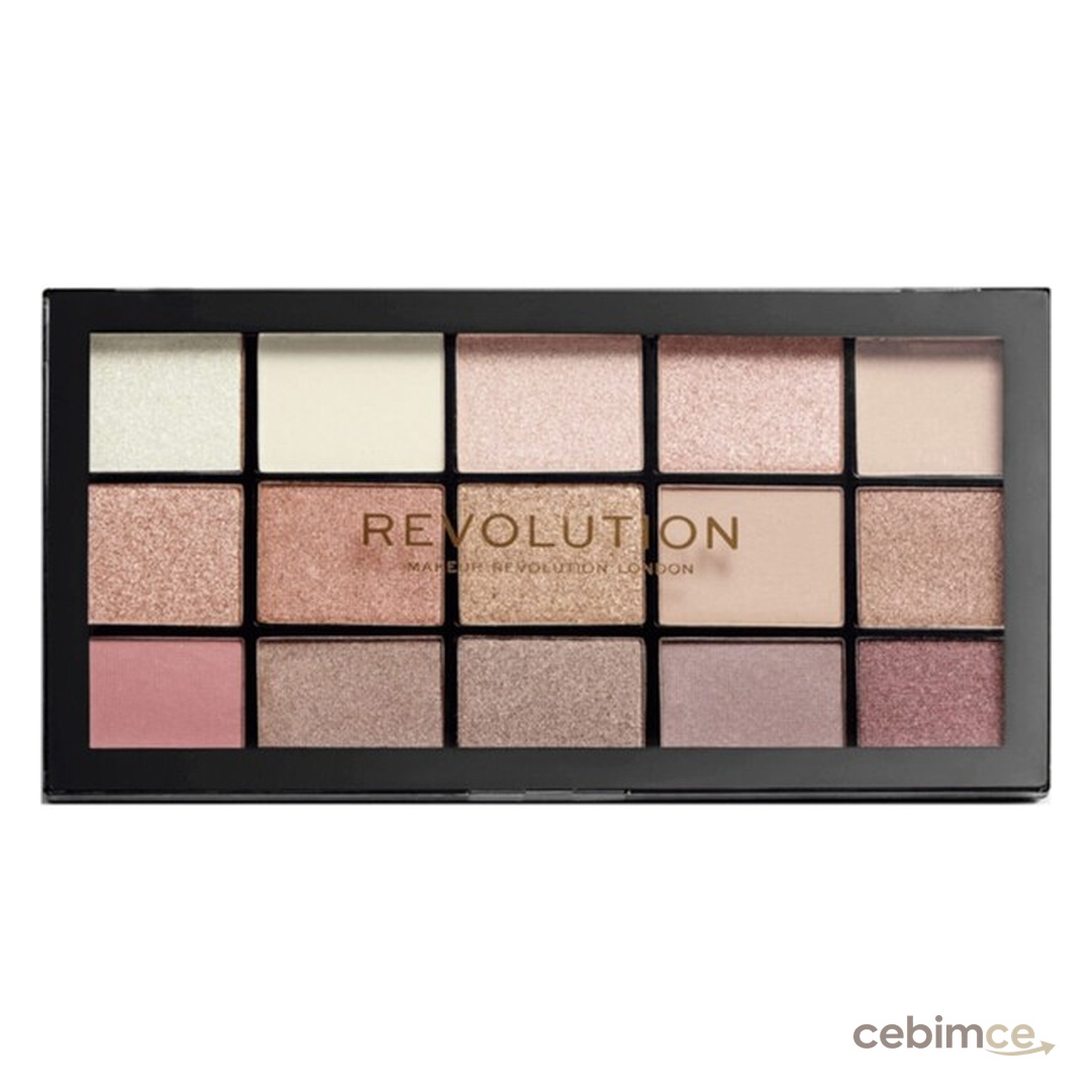Revolution Reloaded Göz Farı Paleti Iconic 3.0 Kahverengi Pembe Tonları 15 Renkli Toz Yapı