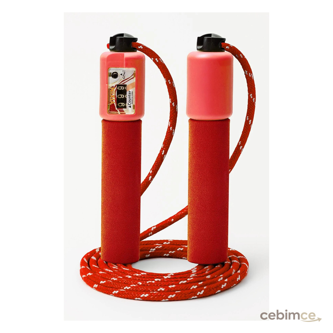Telvesse Sayaçlı Atlama İpi Uzunluk Ayarlanabilir Atlama Sekme İpi Jump Rope Örgü İpli K1543