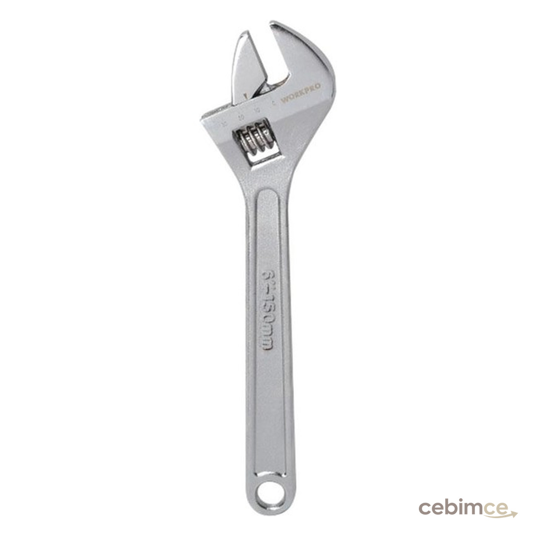 Workpro WP272001 150 mm Kurbağacık Anahtar Mini Boy Dayanıklı Krom Kaplama Malzeme Çin Menşeli