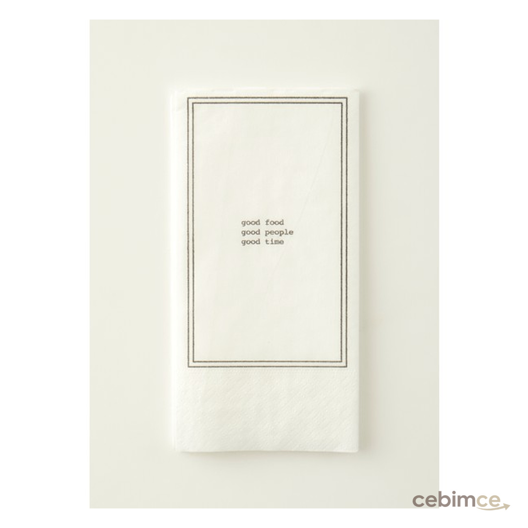 Bella Maison Goodies 100'lü Beyaz Kağıt Peçete 33x33 cm Düz Tasarım ile Sofra Kullanımına Uygun